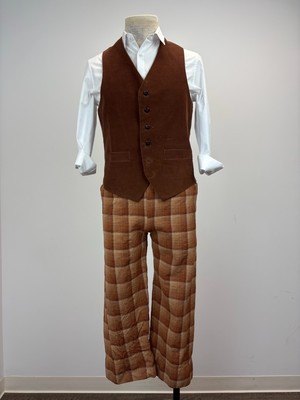 Brown Corduroy Newsies-Style Vest with Coordinated Ensemble Options