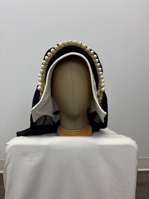 Black Velvet and Pearl French Hood