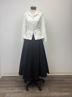 Christian Dior's New Look Black and White Jacket and Skirt Ensemble