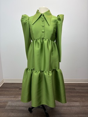 Ana Cherubina Green Tiered Dress