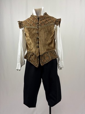 Brown Quilted Medieval Jerkin Costume Rental