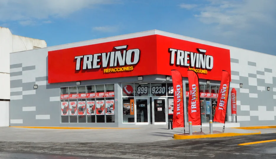 Fachada de la sucursal Hidalgo de Treviño Refacciones en Reynosa