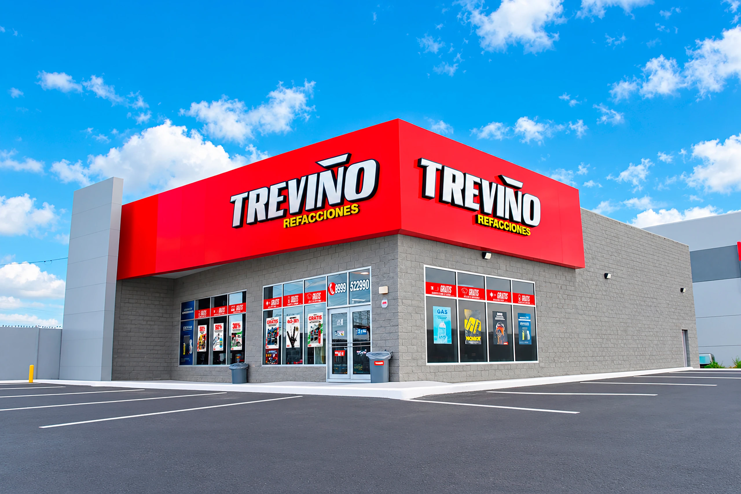 Fachada de la sucursal Granjas de Treviño Refacciones en Reynosa