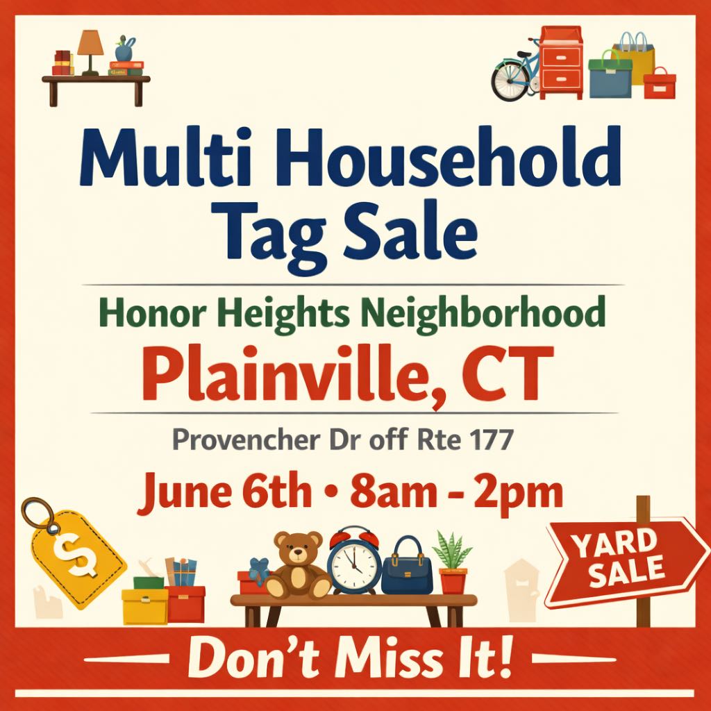 Multi household tag sale Plainville