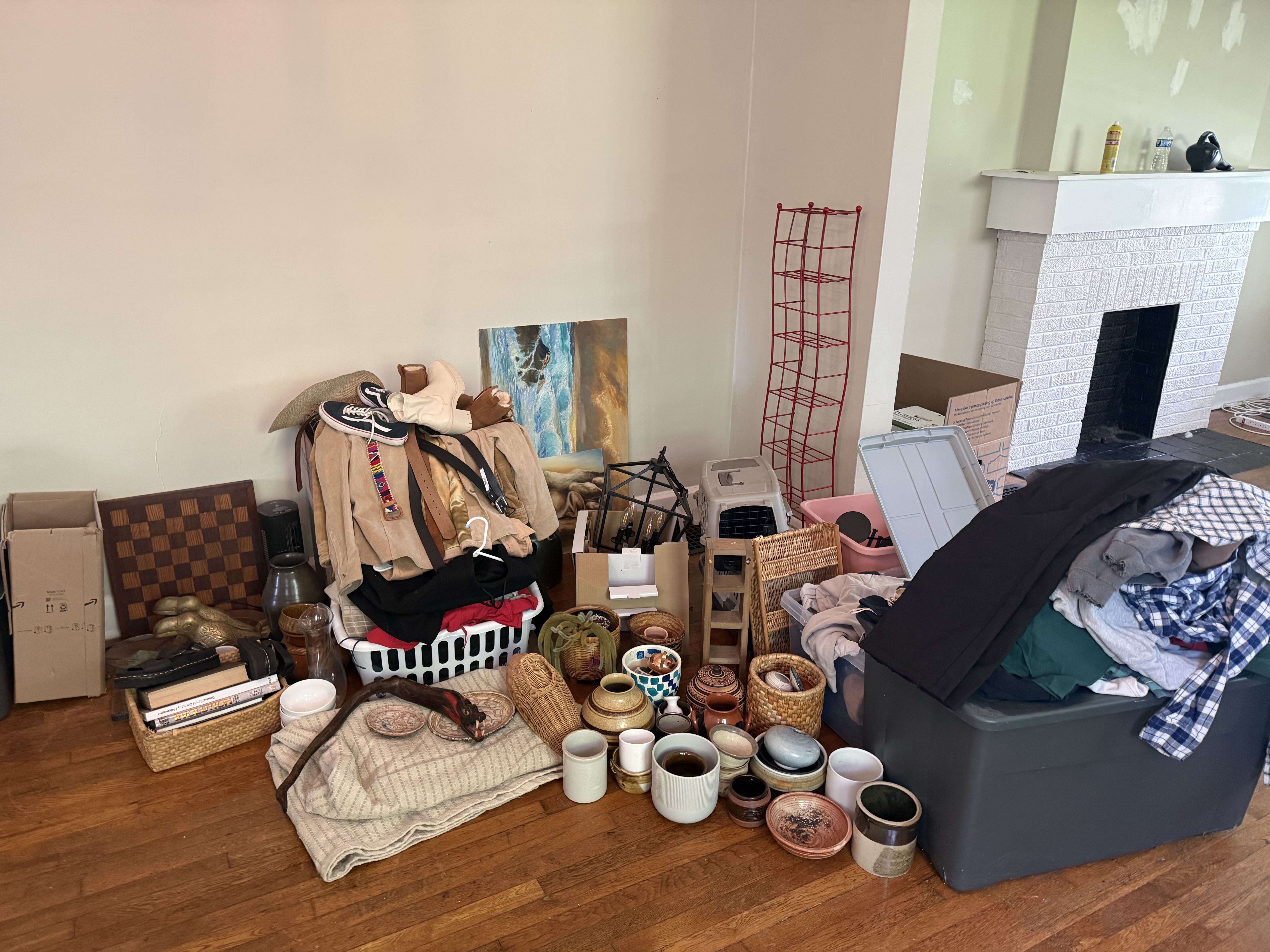 vintage yard sale! clothing and home decor photo