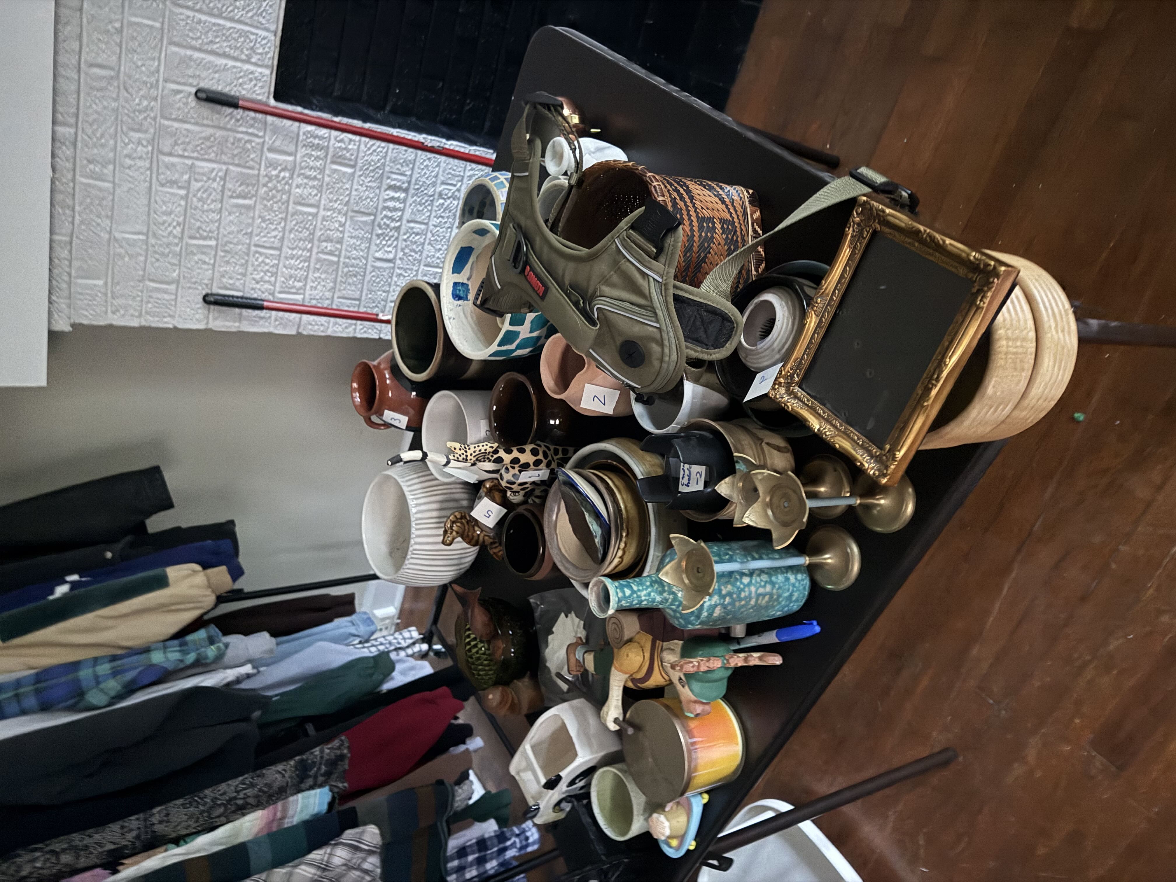 vintage yard sale! clothing and home decor photo