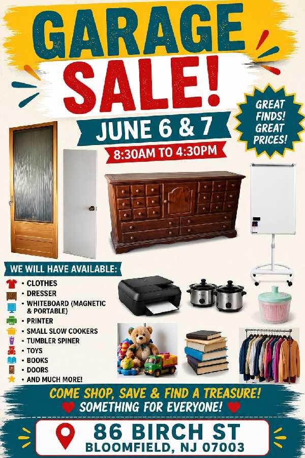 Garage sale cover