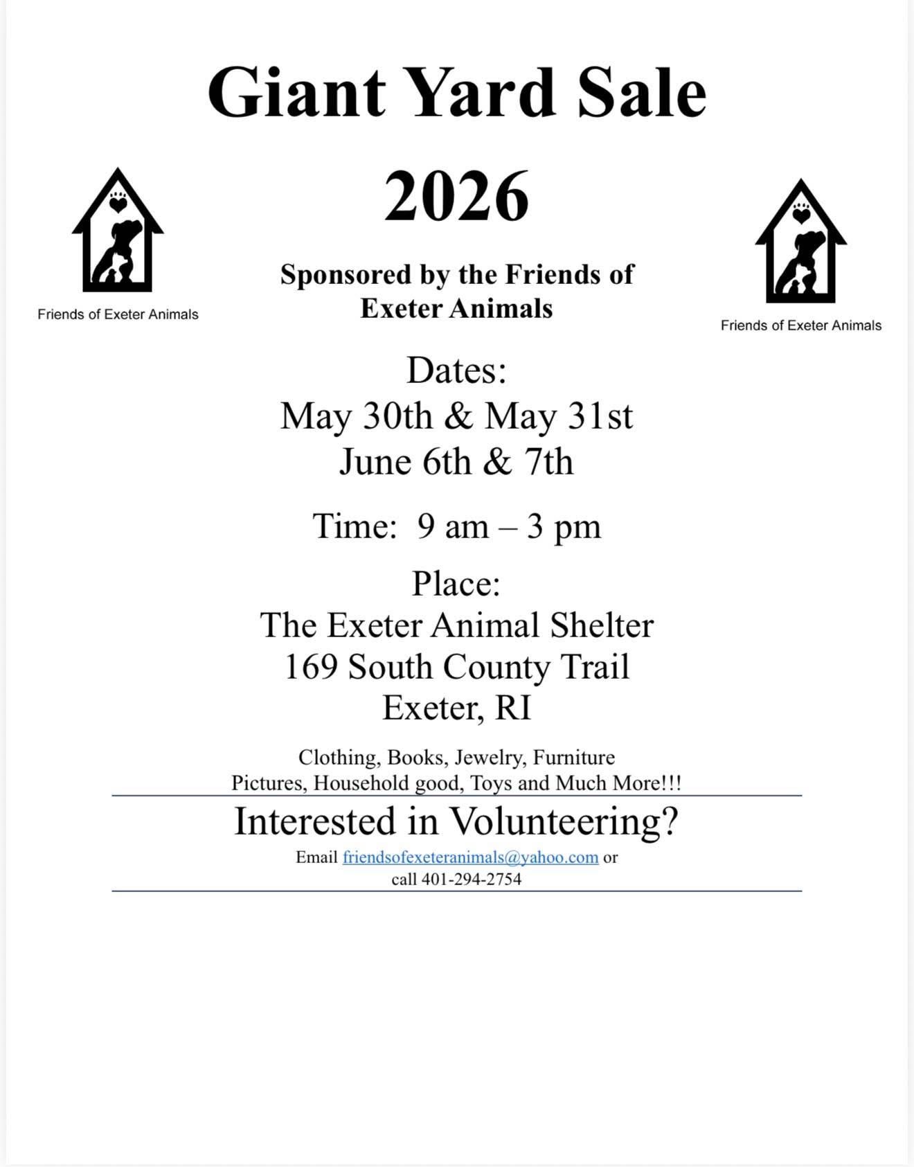 Friends of the Exeter animal shelter photo