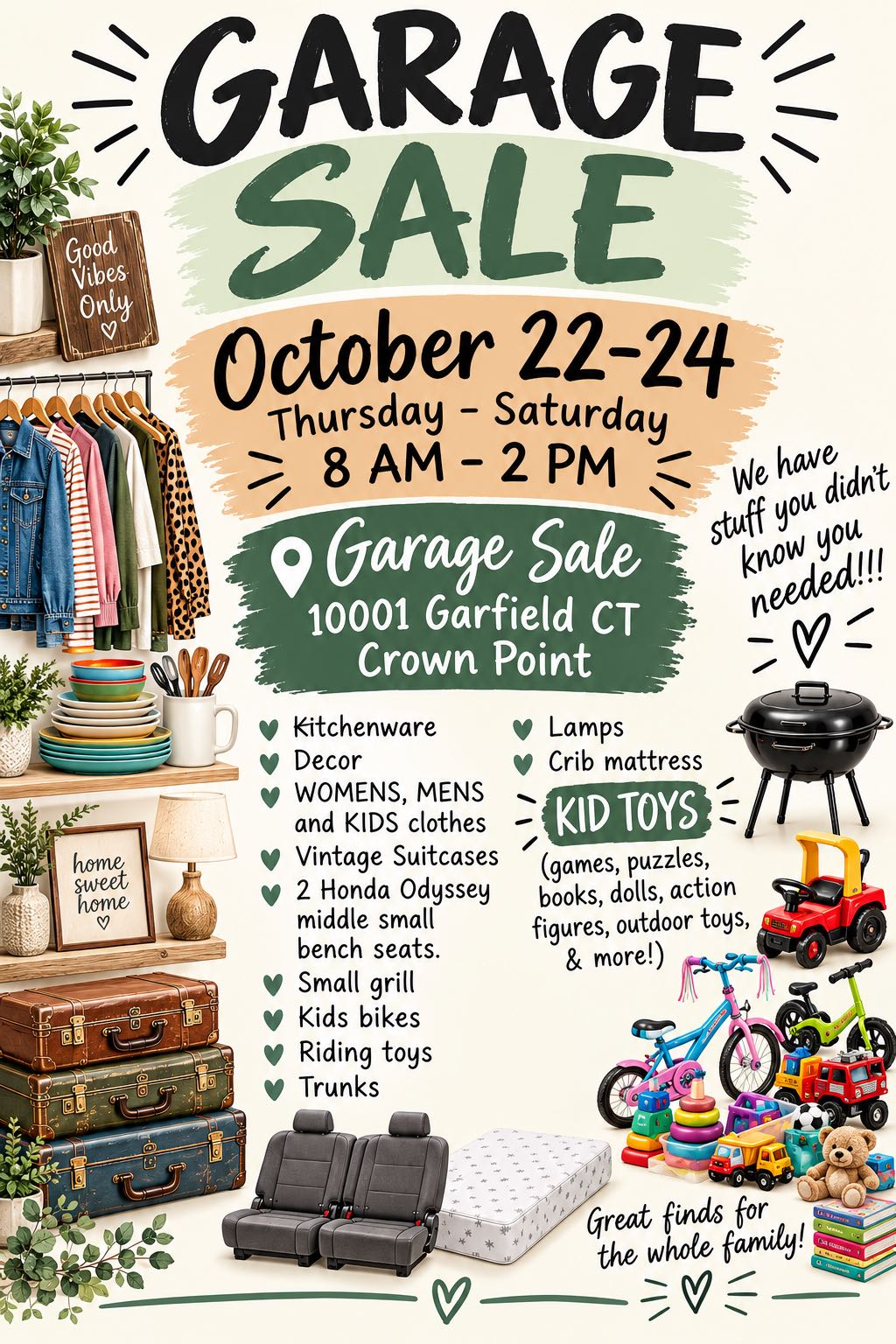 Multiple Family Garage Sale Oct 22/25 cover