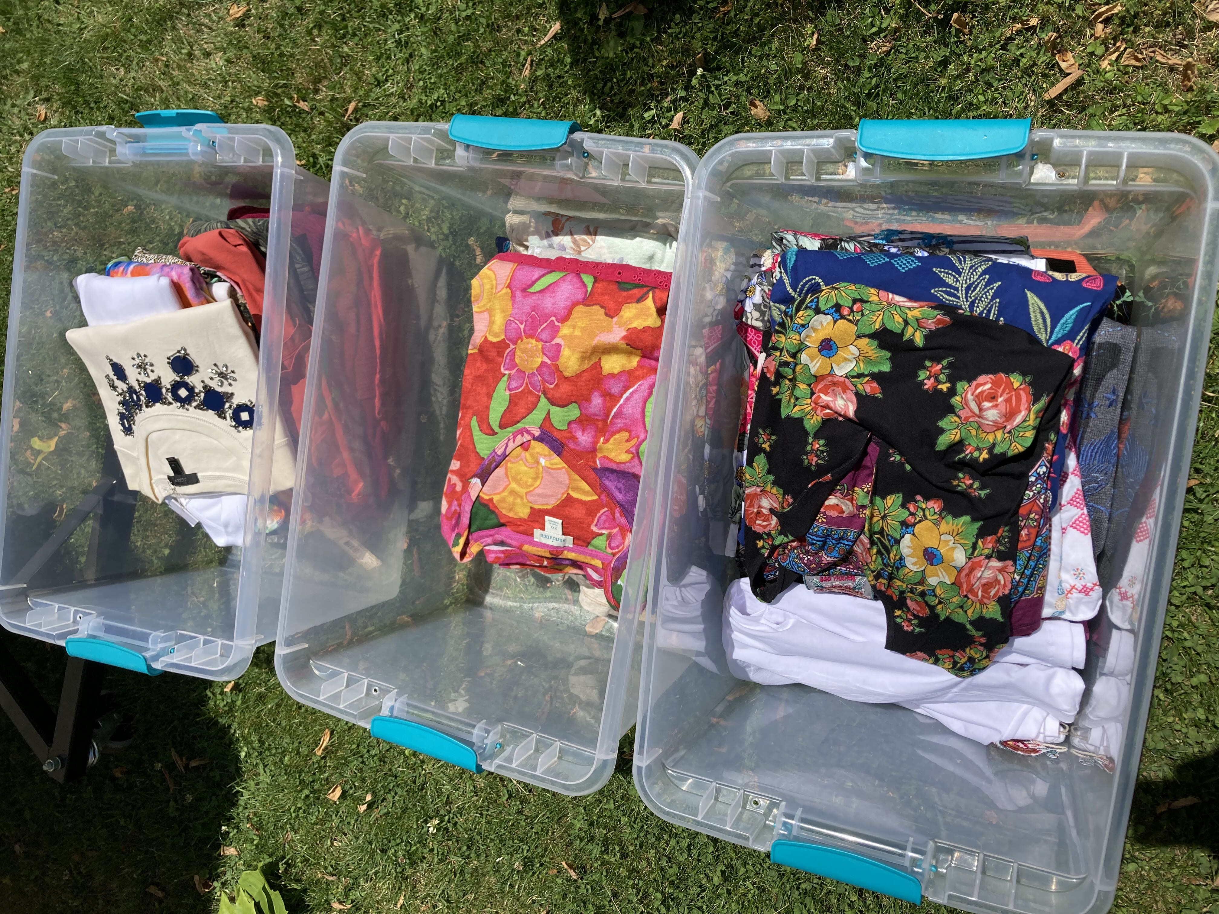 Sat 6/6 9am: Women’s Clothes, Shoes, Bags $5-10 photo