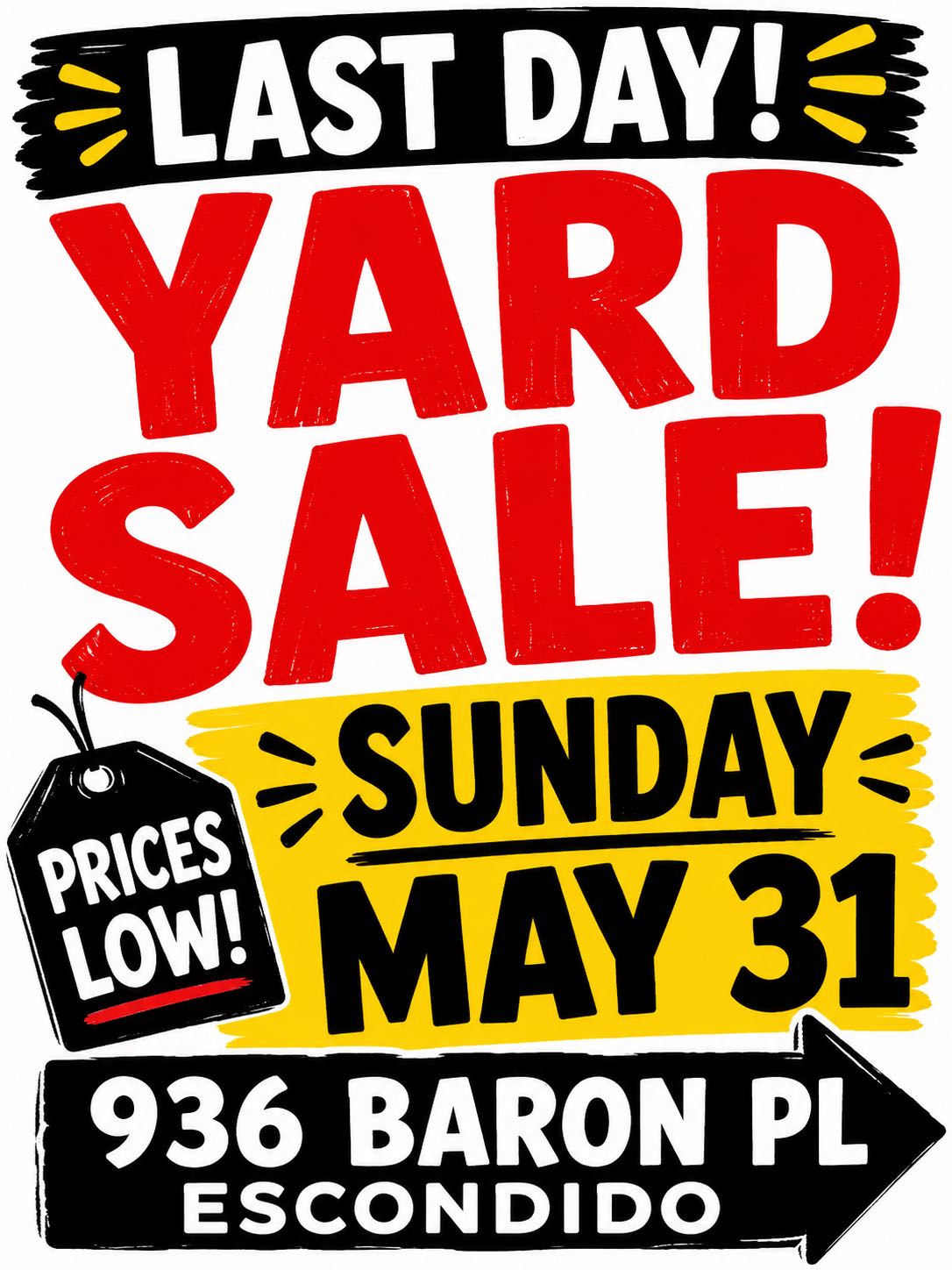 yard sale Sunday today! photo