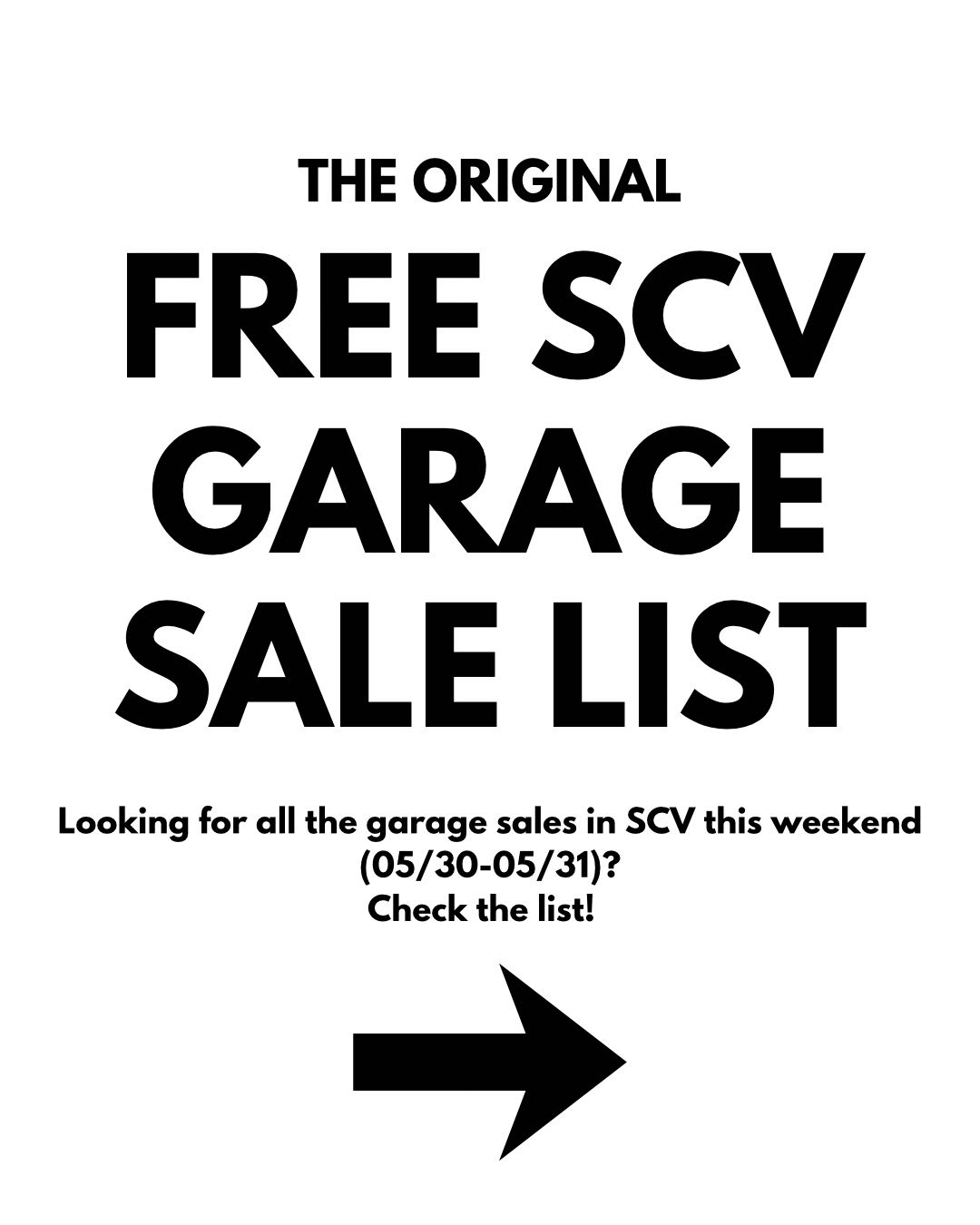 FREE SCV GARAGE SALE LIST photo