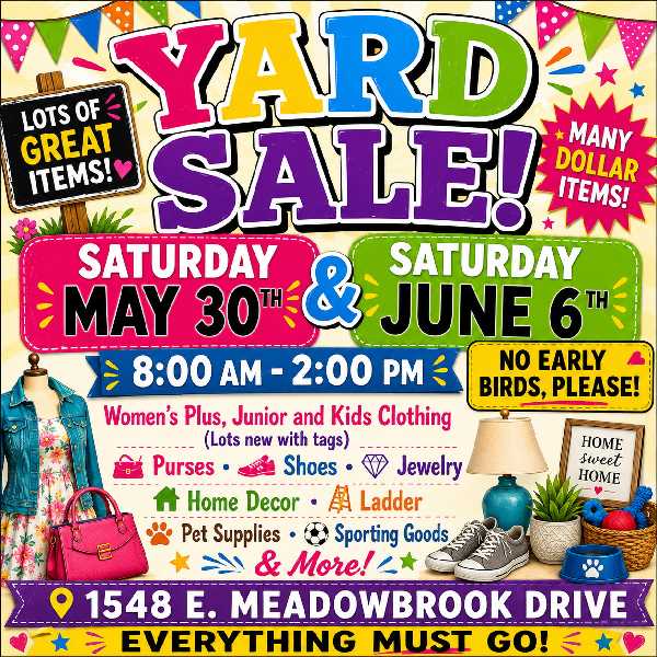 Sat May 30th and Sat June 6th 8-2