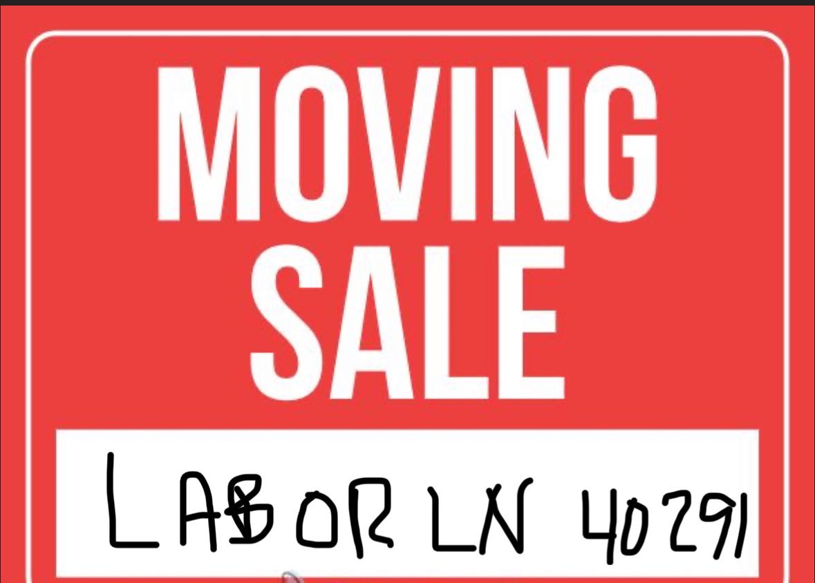 Moving sale