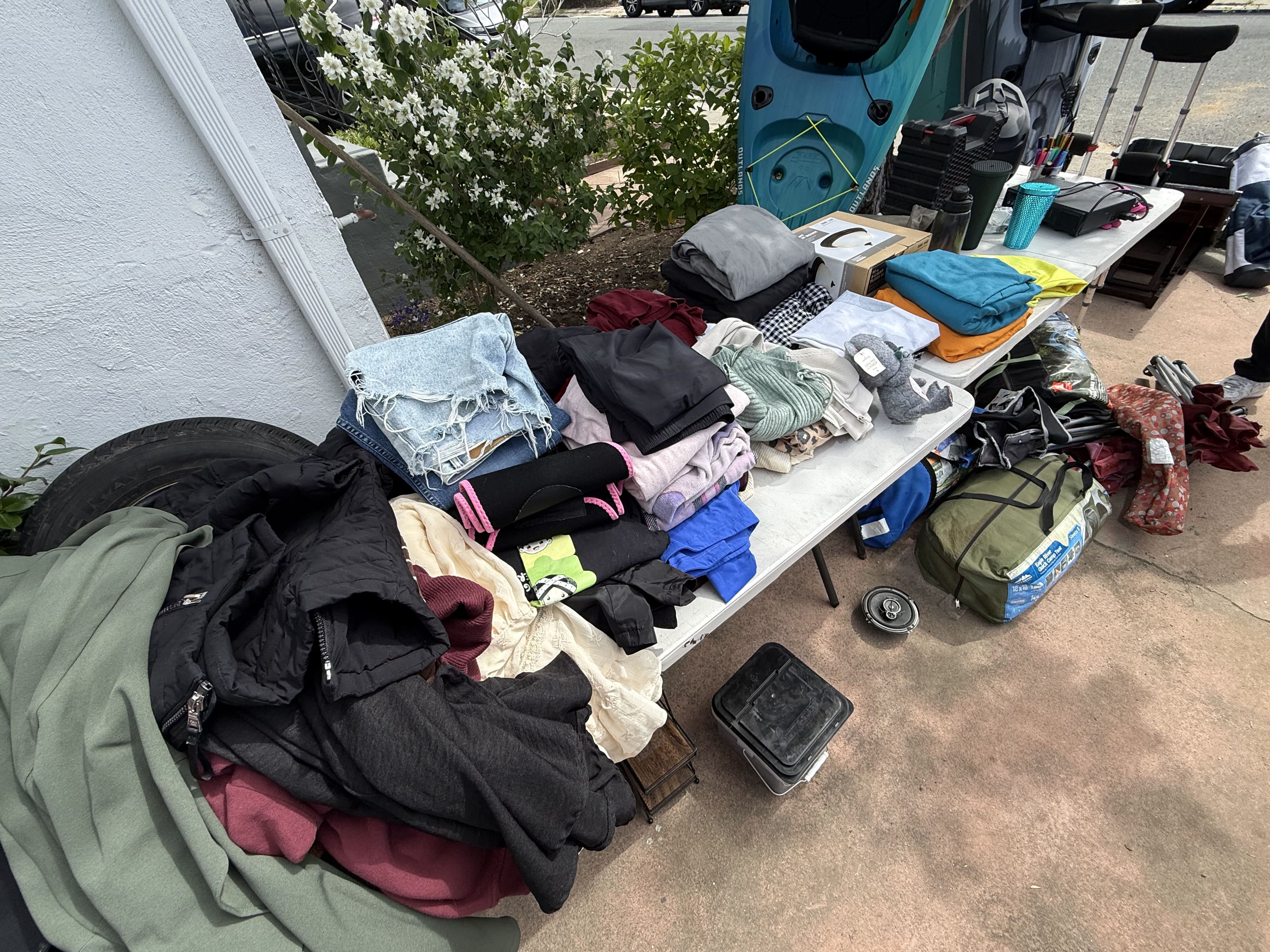 kayaks , camping stuff and golf stuff photo