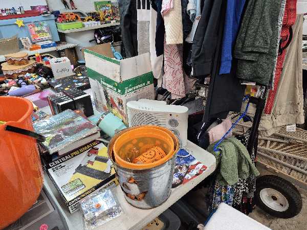multi family garage sale, rain or shine