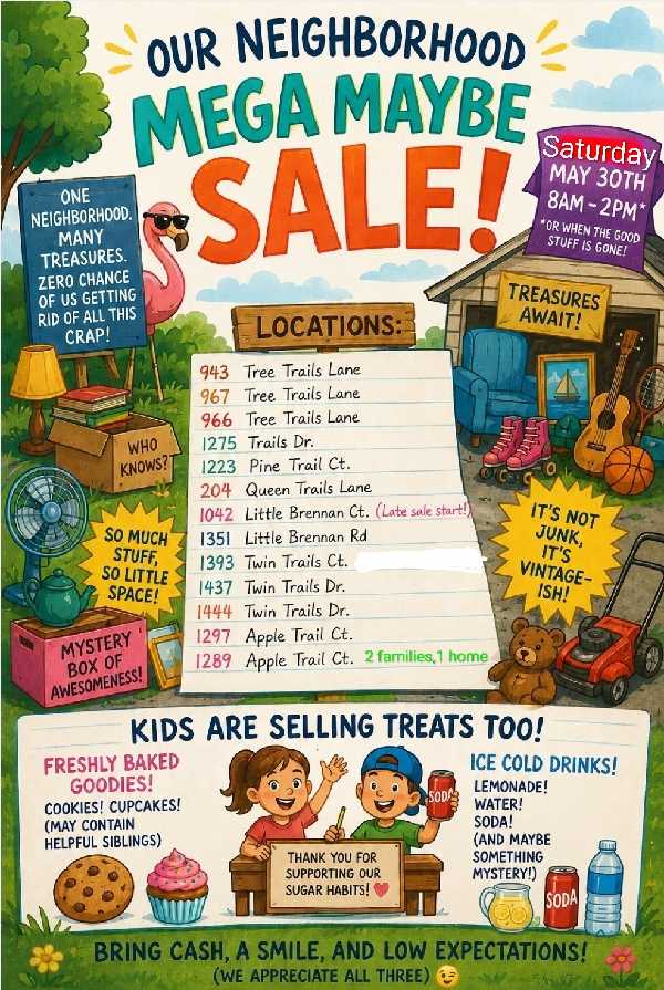 neighborhood yard sale photo