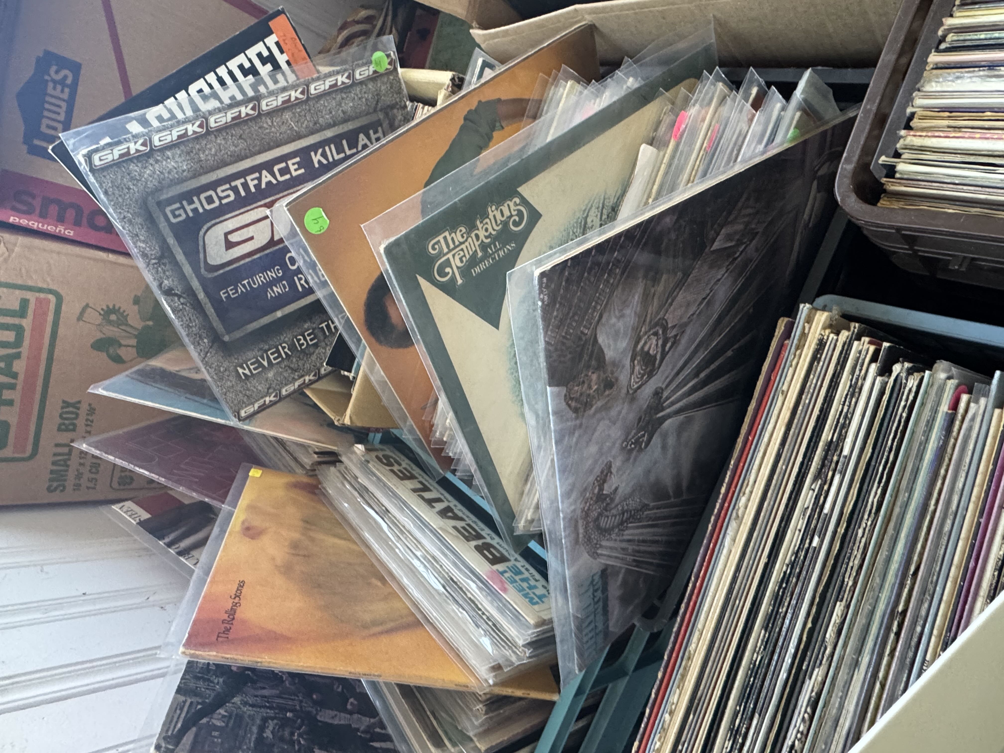 Large vinyl record collection sale photo