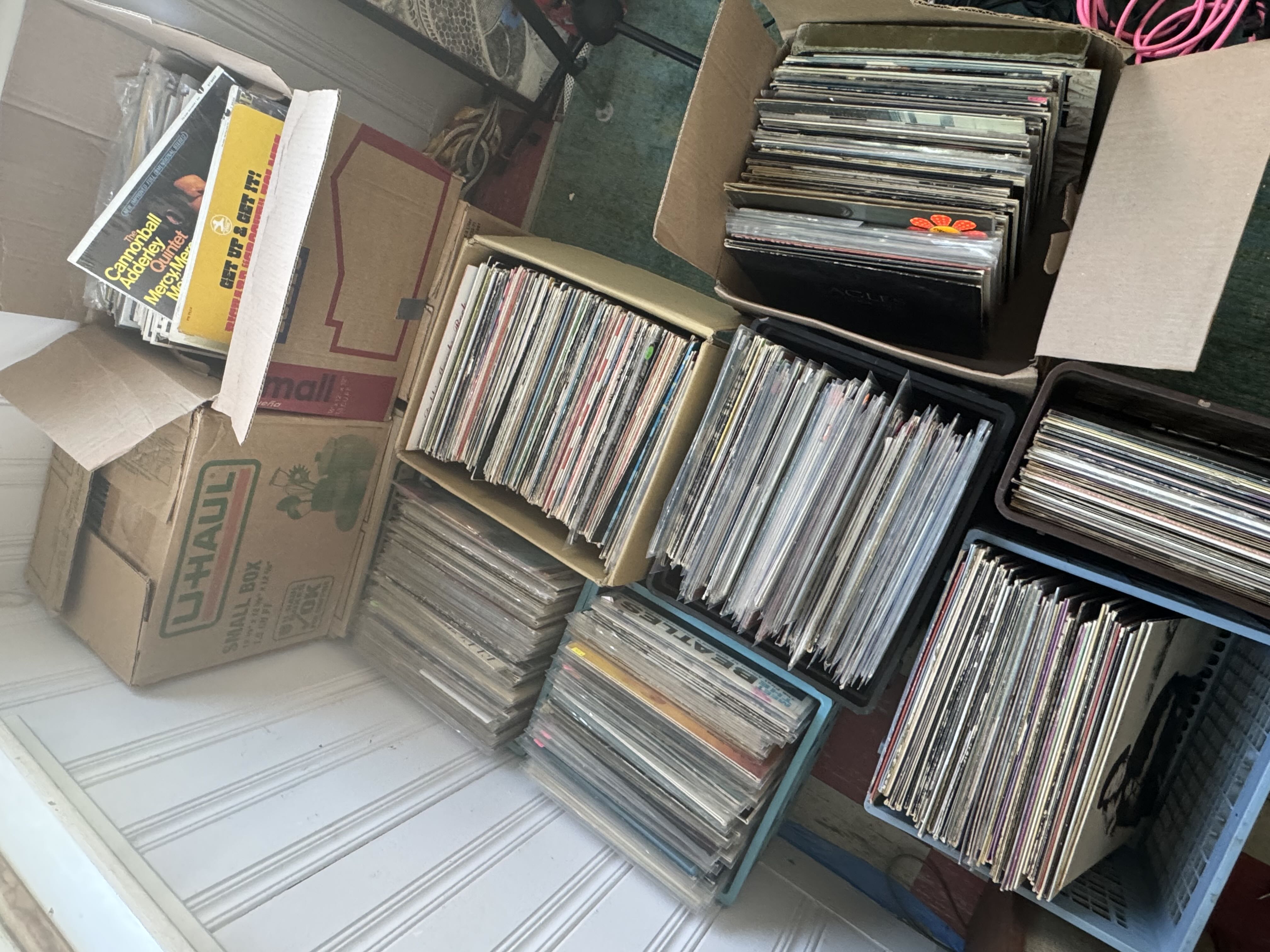 Large vinyl record collection sale photo