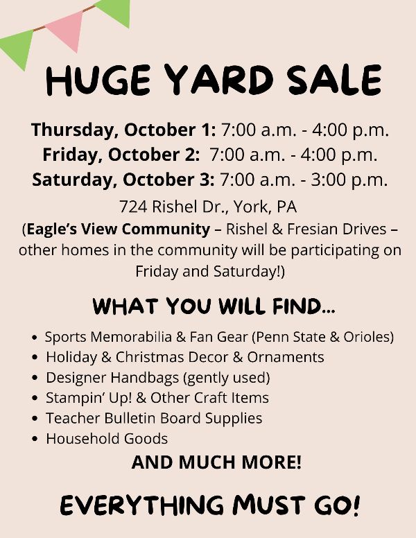 Huge Yard Sale