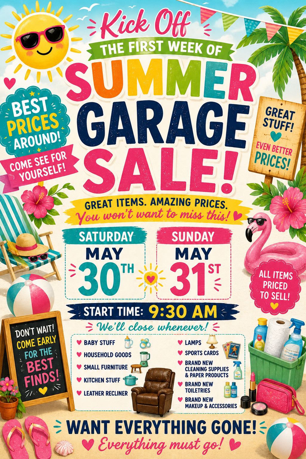 GARAGE SALE! Everything must go!