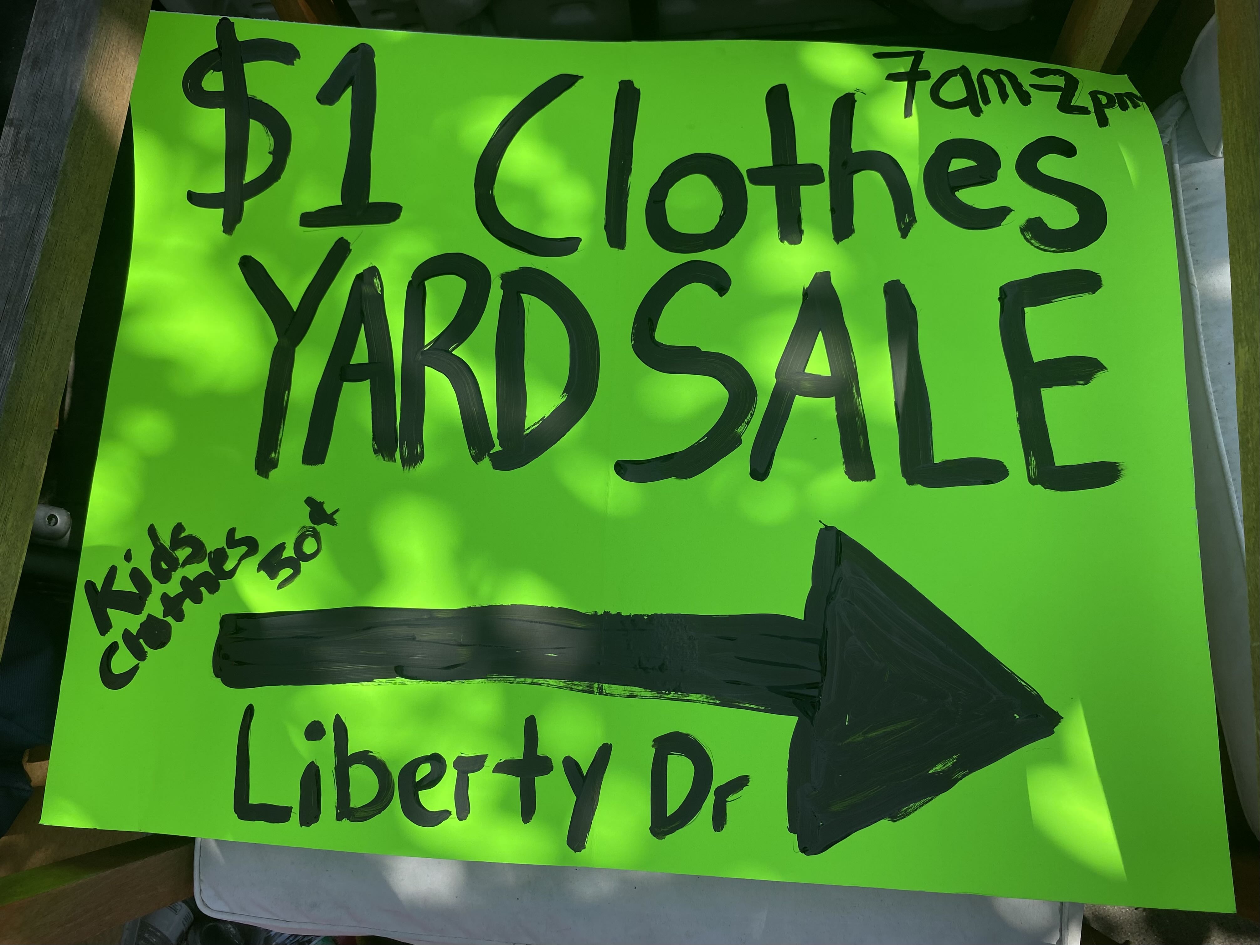 $1 Clothes Yard Sale photo