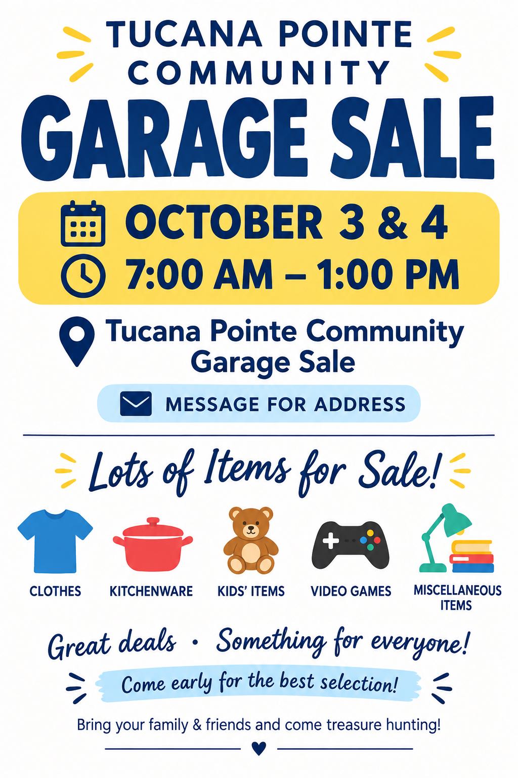 Tucana Pointe (Valley Vista) Community Yard Sale