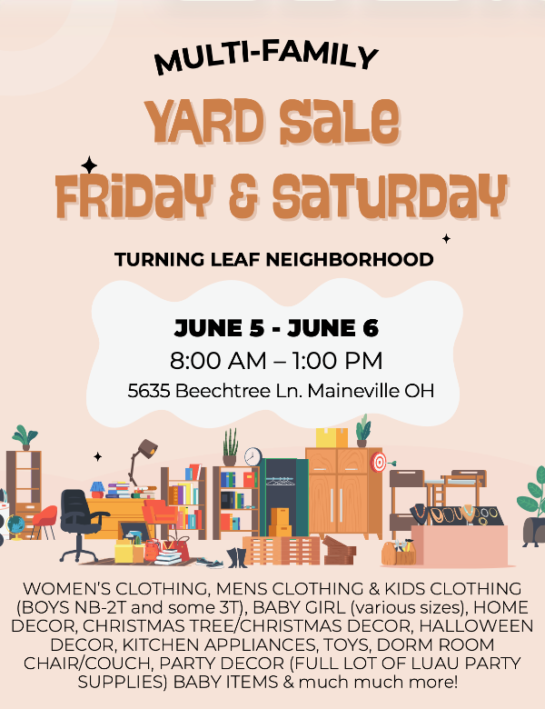 Multi family yard sale