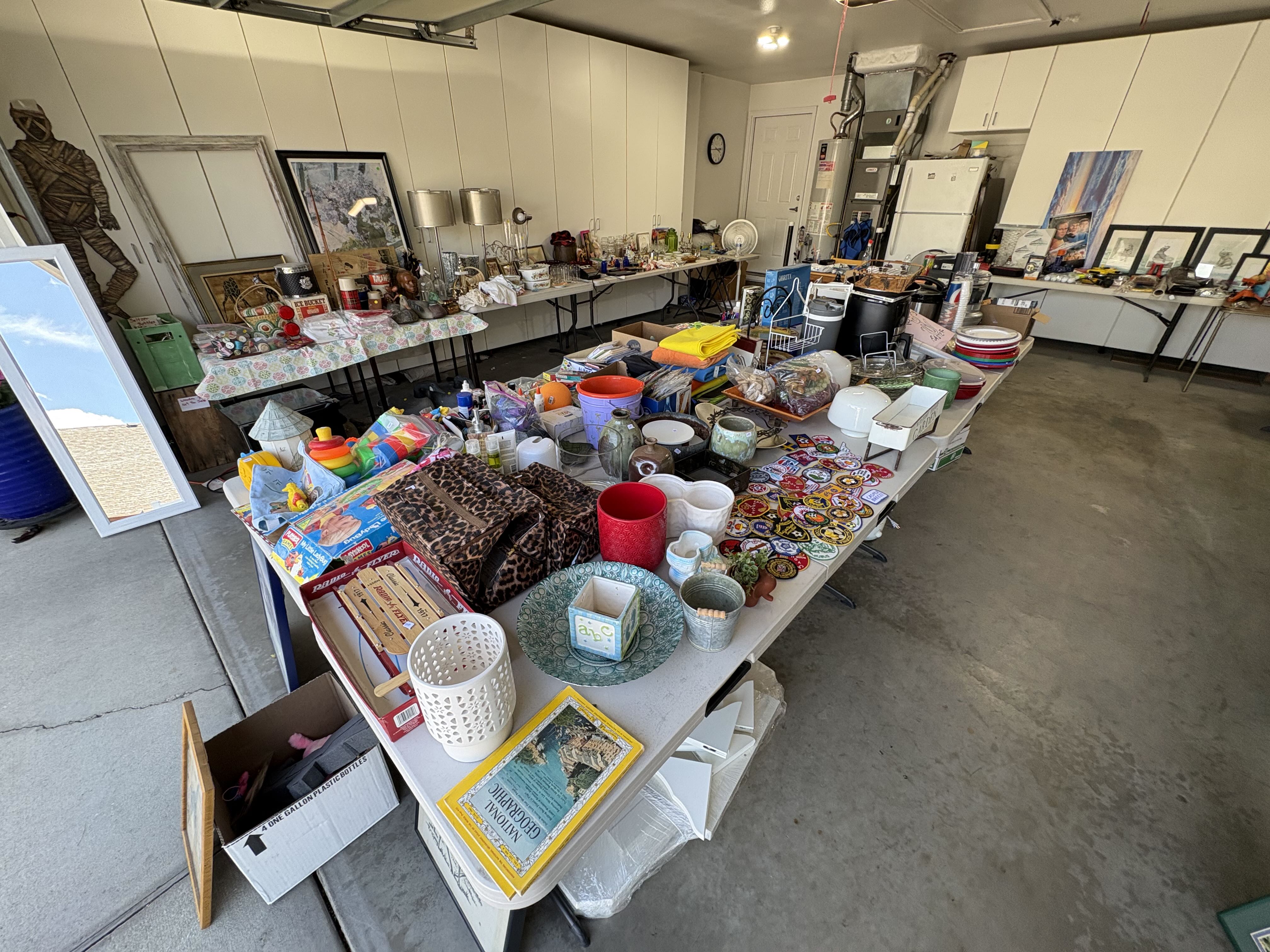 Depot Bench cul-de-sac yard sale photo