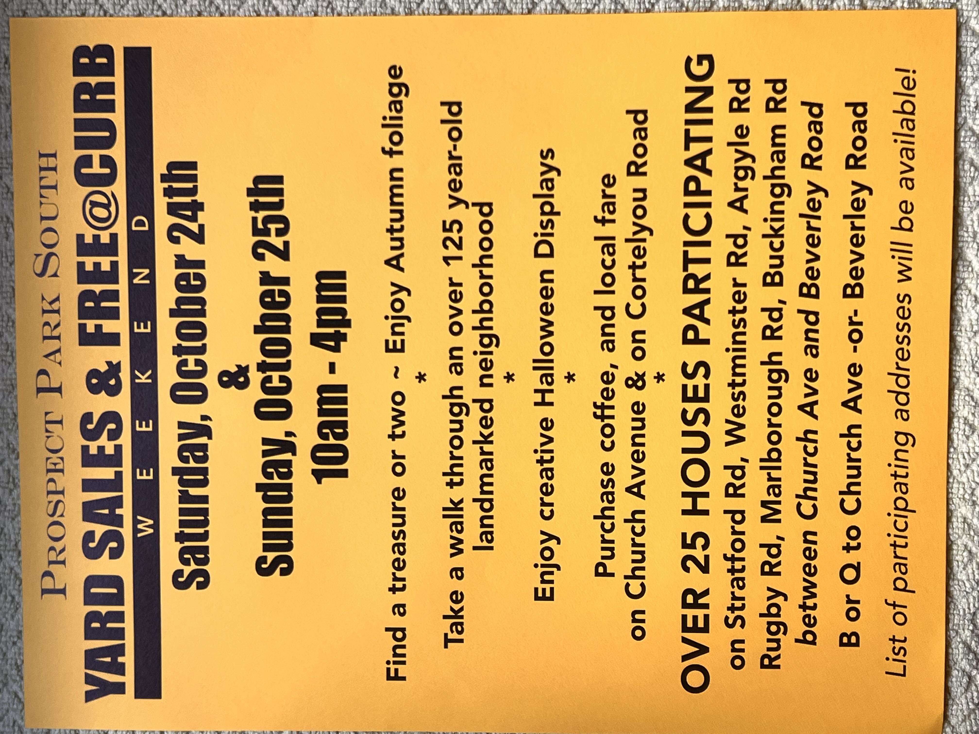 Over 30 House Yard Sale & FREE@CURB WEEKEND cover