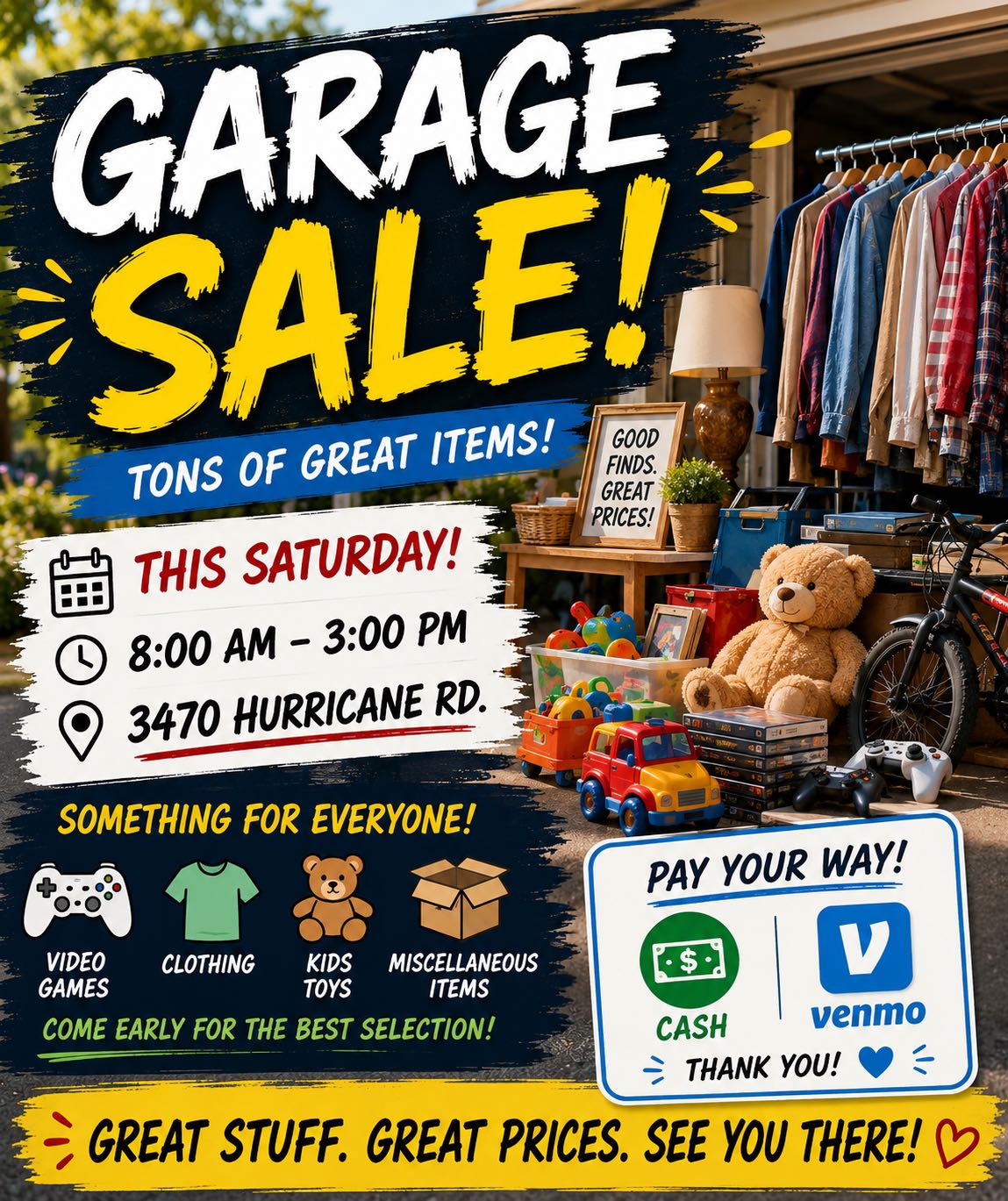 yard sale - good deals and great prices! photo