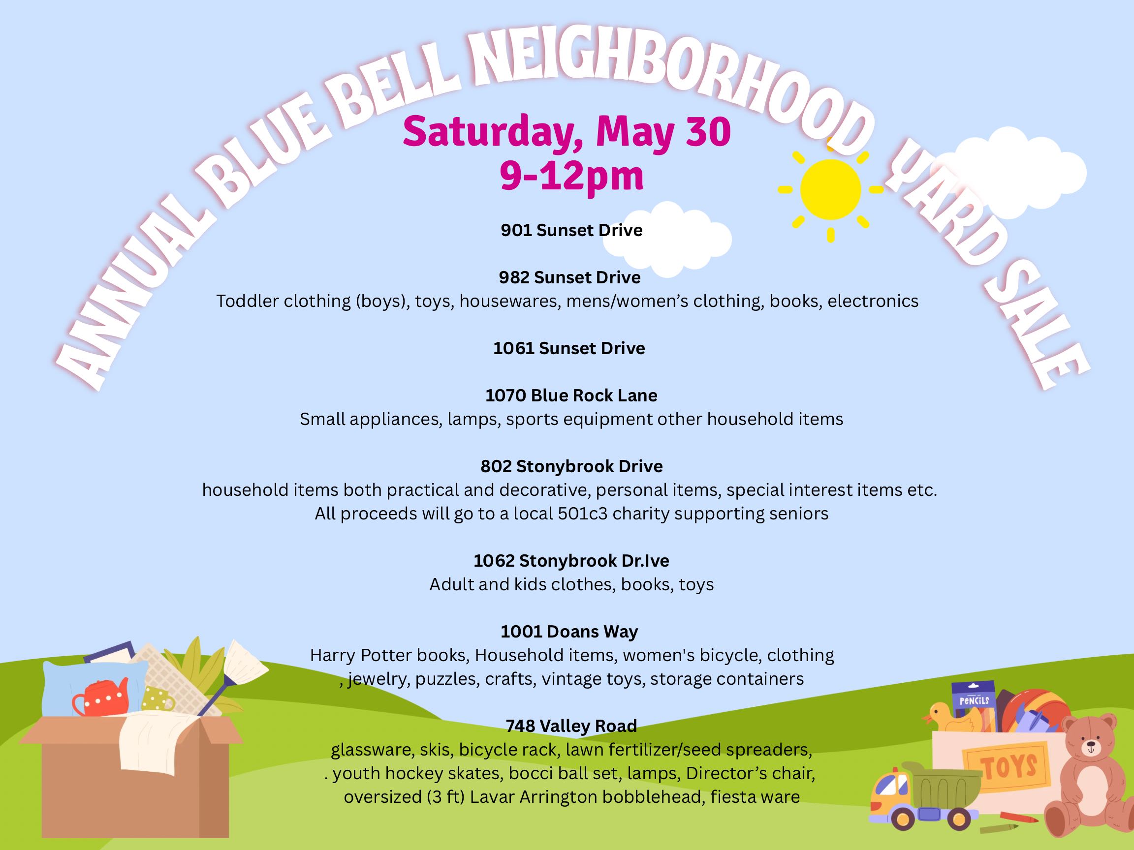 Multi Family Neighborhood Yard Sale in Blue Bell