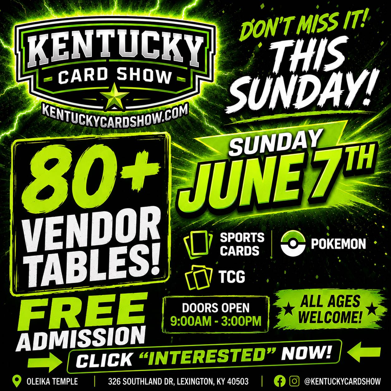 FREE POKÉMON & SPORTS CARD SHOW IN LEXINGTON THIS SUNDAY photo