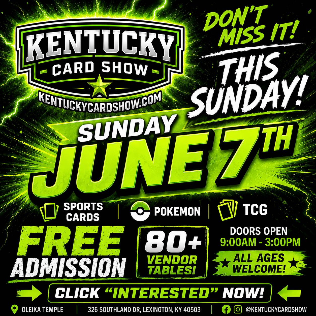 FREE POKÉMON & SPORTS CARD SHOW IN LEXINGTON THIS SUNDAY photo