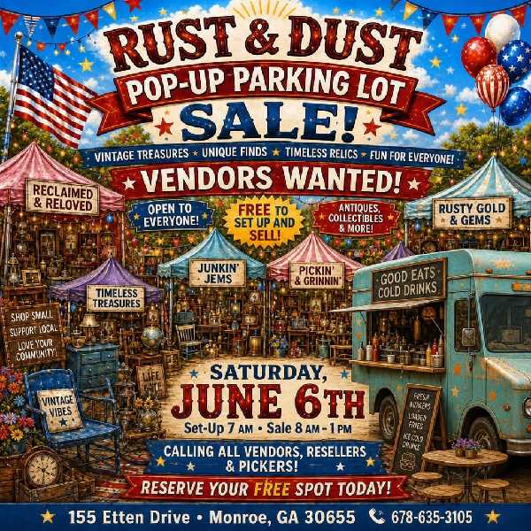 Rust and Dust Antiques Parking Lot Sale photo