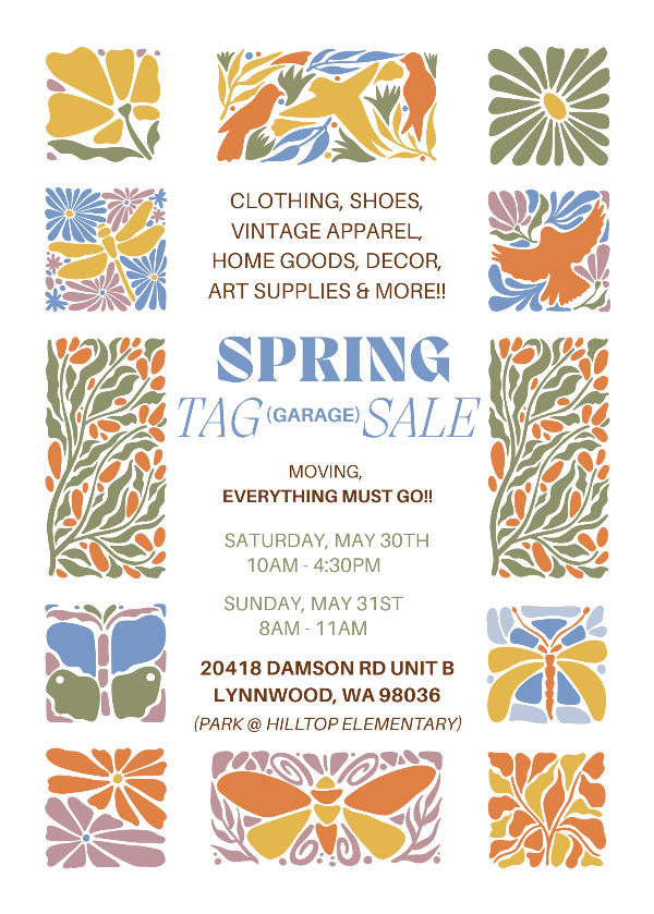 HUGE Lynnwood Garage Sale SAT May 30 / SUN May 31 cover