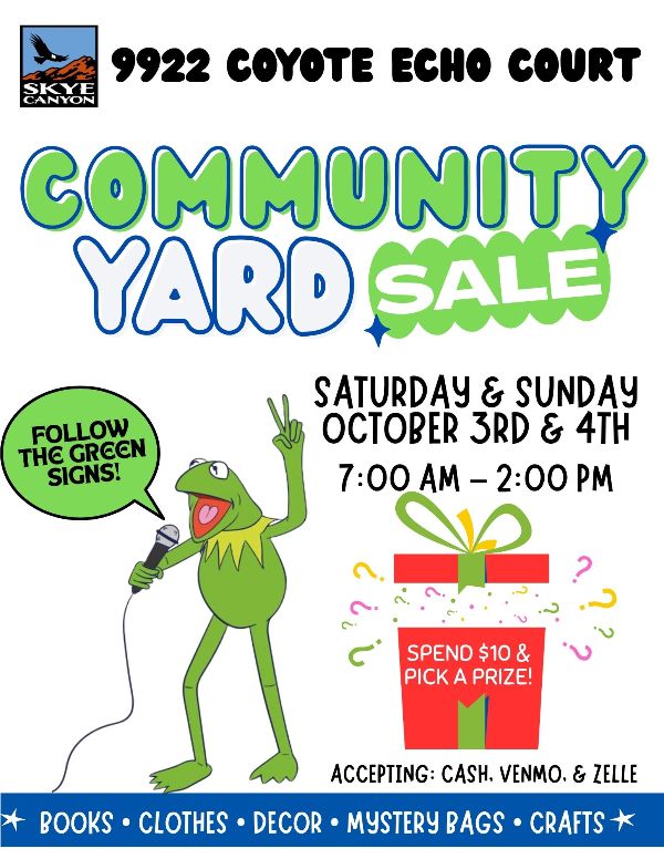 HUGE MULTI-FAMILY GARAGE SALE - SKYE CANYON - CRAFTS, CLOTHES & MORE