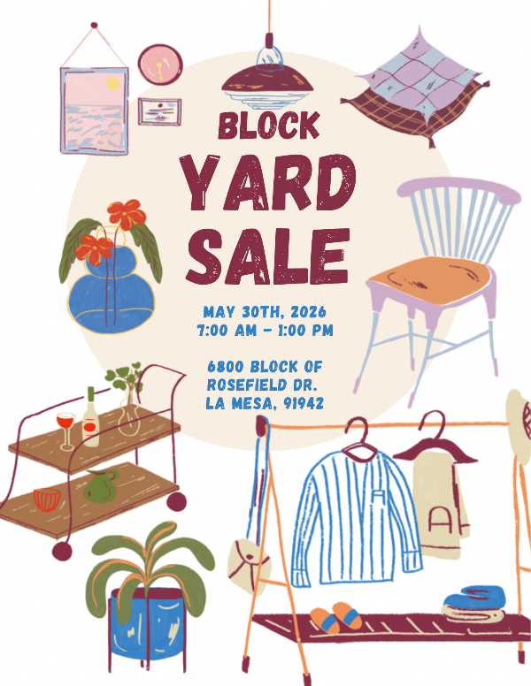 Block Yard Sale!