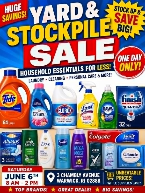 HUGE STOCKPILE & YARD SALE JUNE 6TH 8-2PM photo