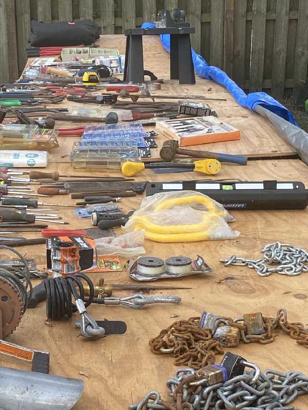 huge yard sale last one of the season over 20 tables of tools and quality items don't miss this one photo