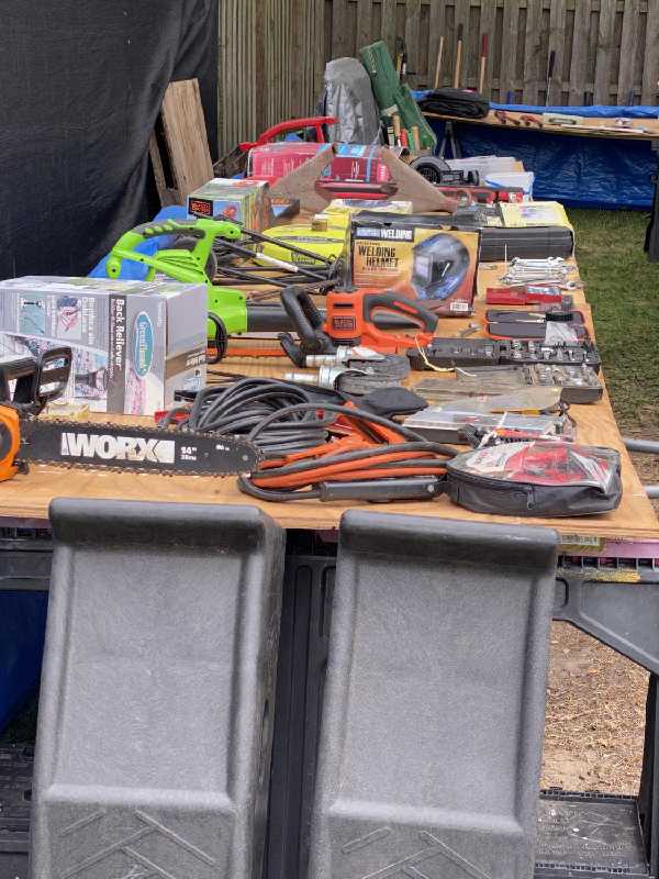 huge yard sale last one of the season over 20 tables of tools and quality items don't miss this one photo
