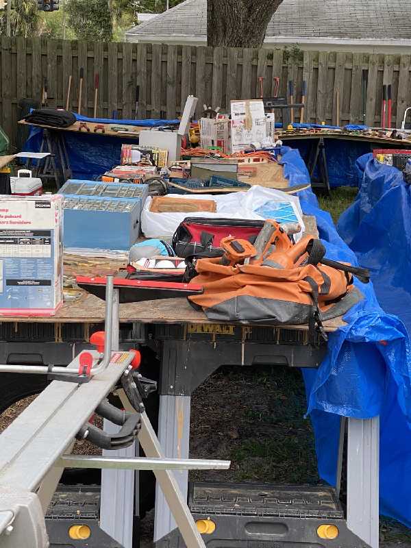 huge yard sale last one of the season over 20 tables of tools and quality items don't miss this one photo
