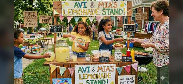 Lemonade Stand with Free Garage Sale Stuff cover