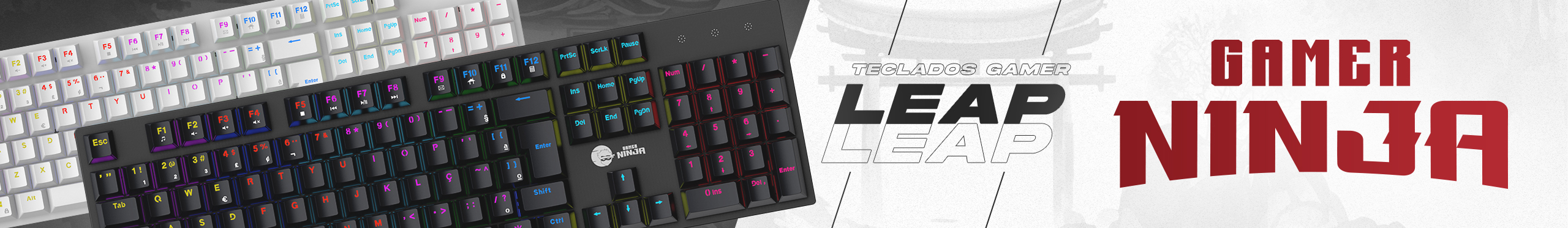 Teclado Gamer Ninja LEAP | Maior conforto durante as suas gameplays. Saiba mais!