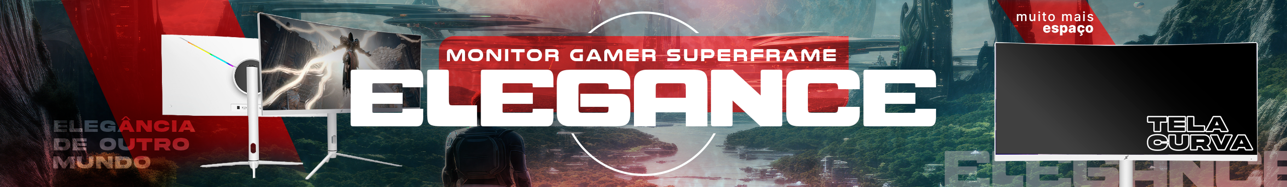 Monitor SuperFrame Elegance 200Hz | A melhor experiência gamer. Clica!