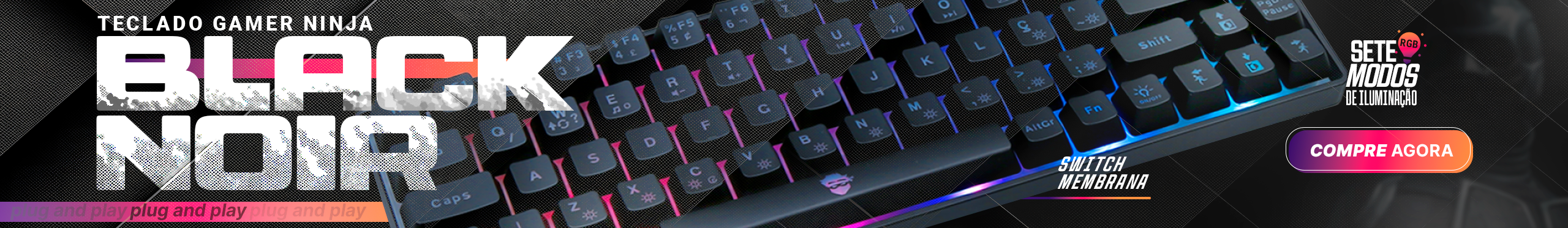 Teclado Black Noir | Precisão e excelência em cada tecla!