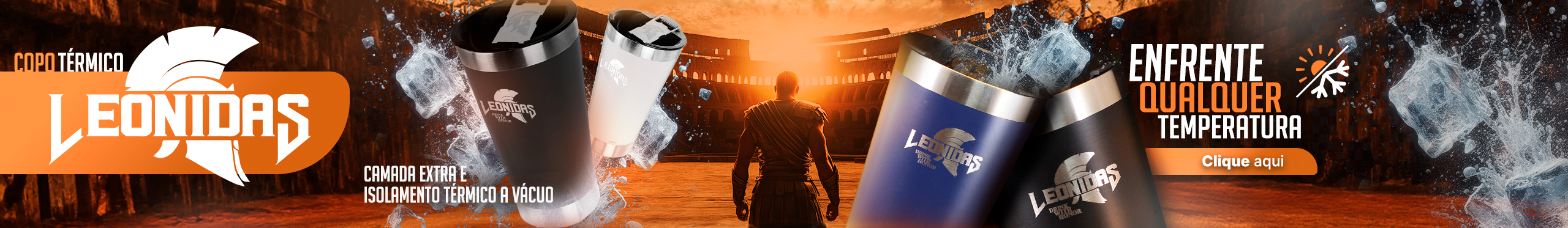 Copo Leonidas - Aproveite a sua bebida em todos os momentos. 