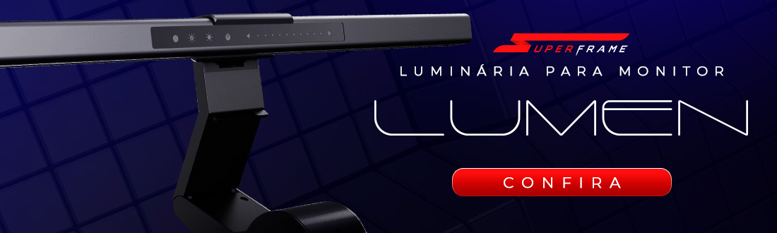 Luminária Para Monitor | SuperFrame Lumen - Melhor Iluminação. Vem ver!