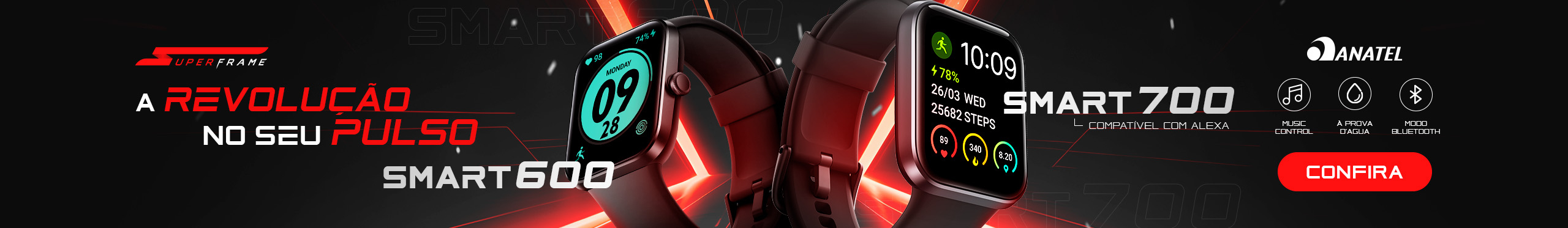 SmartWatch SuperFrame Smart 700 | Seu estilo de vida no próximo nível. Clica!