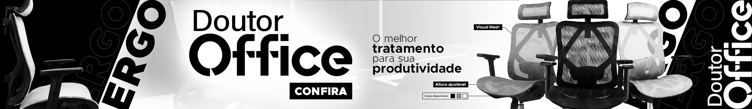 Cadeiras Dr. Office Ergo | Melhore sua produtividade. Vem ver!